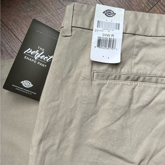 Dickies Plus Perfect Shape Straight Leg Pants, Rinsed Oxford Stone Women’s Sz 24 - Picture 5 of 16